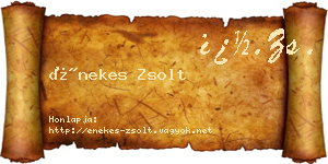 Énekes Zsolt névjegykártya